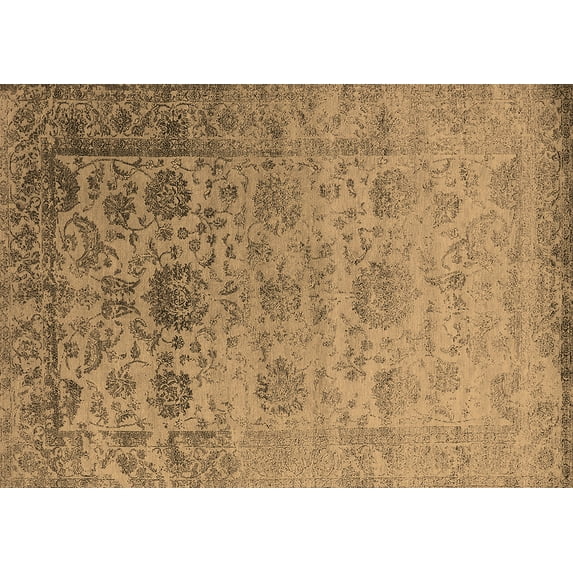 Ahgly Company Indoor Rectangle Oriental Brown Industrial Area Rugs, 5' x 8'