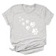 thumbnail image 1 of Camisetas QISIWOLE con estampado de pata de perro para mujer, lindas camisetas gráficas de manga corta de algodón de verano, liquidación, 1 of 3
