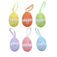 thumbnail image 7 of JeashCHAT 6 Pcs Easter Hanging Eggs, Foam Easter Egg Hanging Ornaments, Easter Tree Decorations Home Party DIY Crafts, 7 of 7
