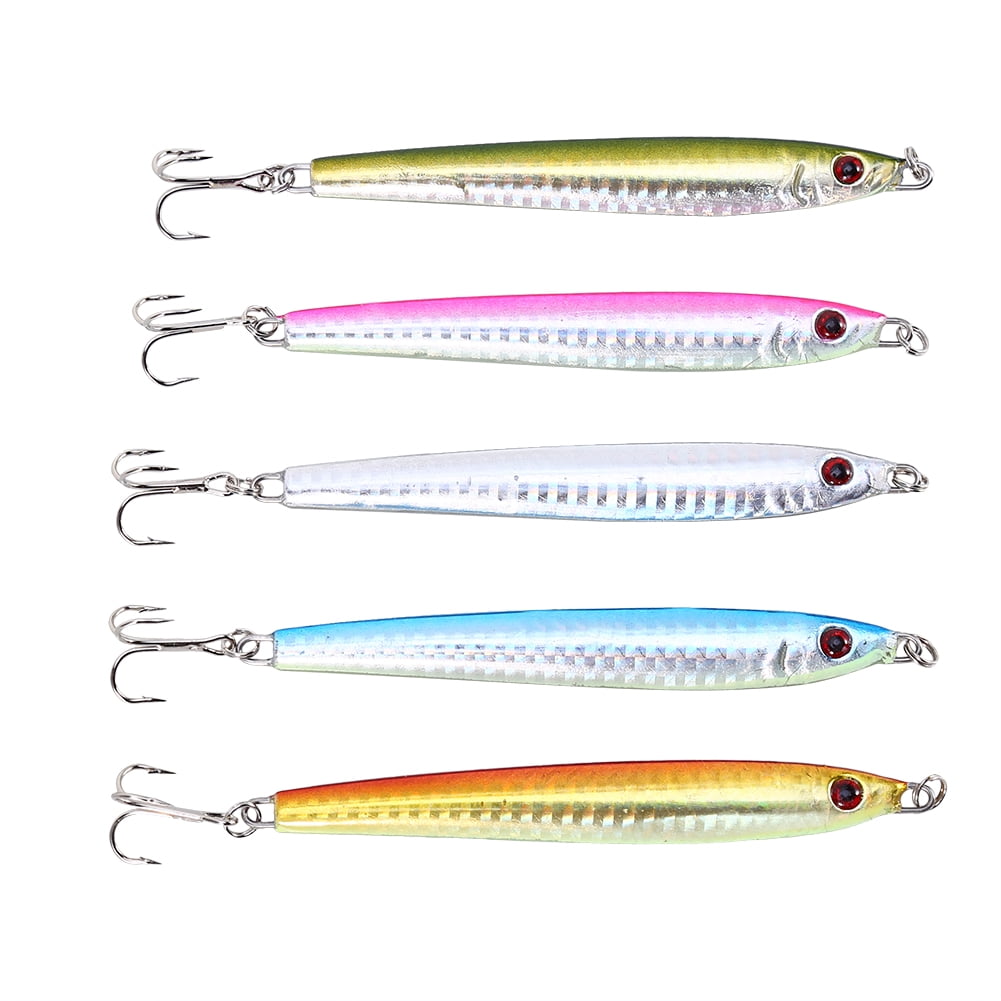 Sarapandan Sarapandan Hot 5pcs Lot Jigs Fishing Lures Metal Baits Iron Jig Sea Tackle 40g