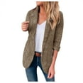 thumbnail image 1 of Ladies Work Suit V Neck Cardigan Single Breasted Outwear Solid Color Blazer Comfy Loose Blouse Button Down Pockets Jacket, 1 of 7