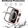 thumbnail image 3 of 10 Pack Case for Apple Watch Series 6/SE/5/4 44mm Screen Protector, Build-in Tempered Glass Film Ultra-Thin Anti-Scratch Hard PC Face Cover Protective Bumper for iwatch 6/SE/5/4 44mm Accessories, 3 of 5