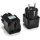 thumbnail image 1 of (Paquete de 2) Adaptador de Corriente de Viaje Germany France Europe, Universal AU UK US to EU Europe Plug AC 250V Tipo Schuko Europeo E F Outlet, 1 of 8