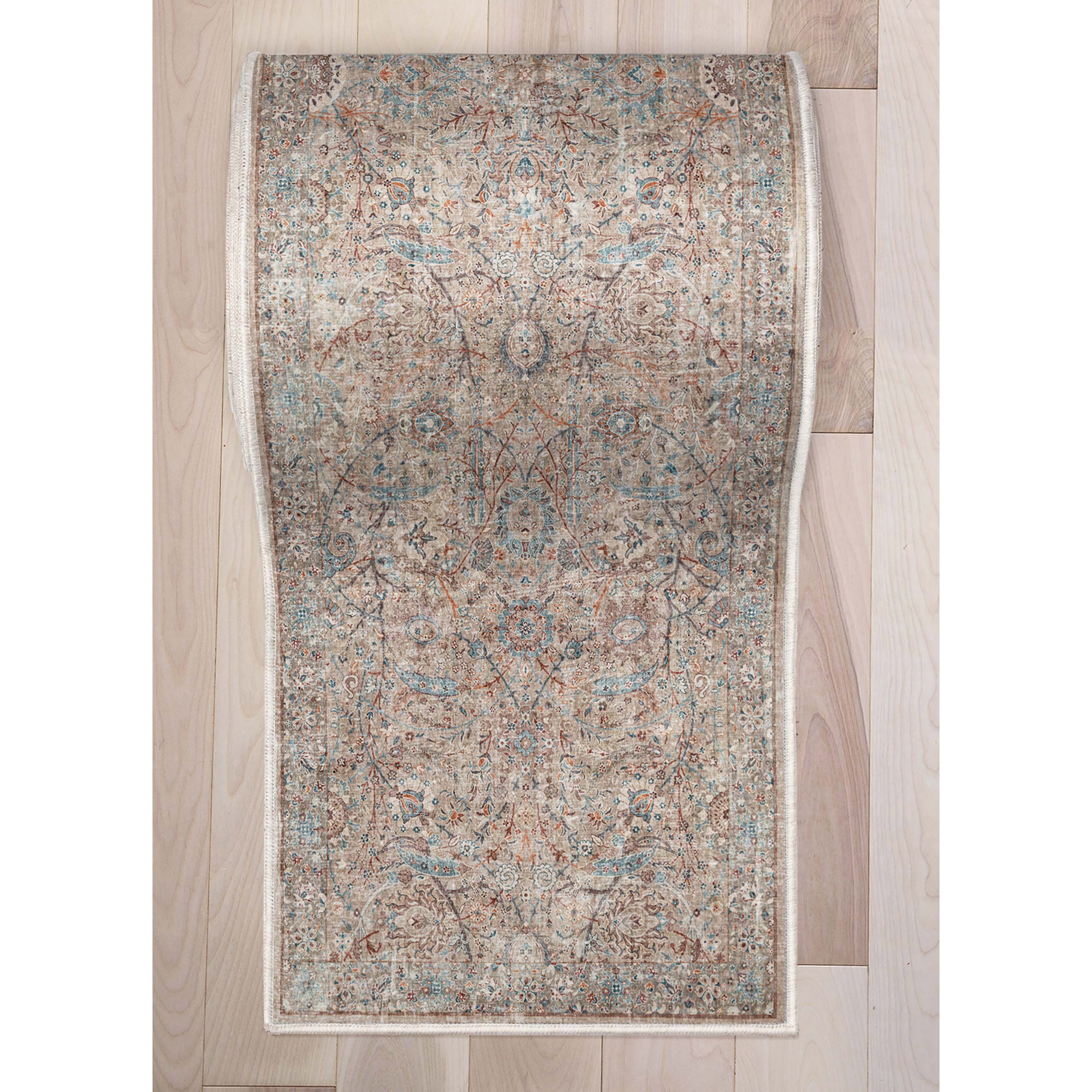 Well Woven Asha Emilia Vintage Persian Oriental Ivory 2'7" x 24'9" Runner Rug for Living Room Dining Room Bedroom and Kitchen