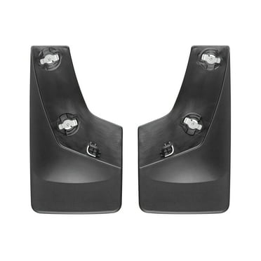 WeatherTech Custom No Drill Splash Guard MudFlaps compatible with Chevrolet Silverado, Silverado 1500, Silverado 2500HD/3500HD, Rear Pair - Black