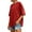 Red, variant on Krdevn Women's Casual Loose Fit Patch Back Design Short Sleeve Round Neck T Shirt Comfortable Pure Color Blouse Top for Daily Wear,Women's Tops, Tees & Blouses,Size:S
