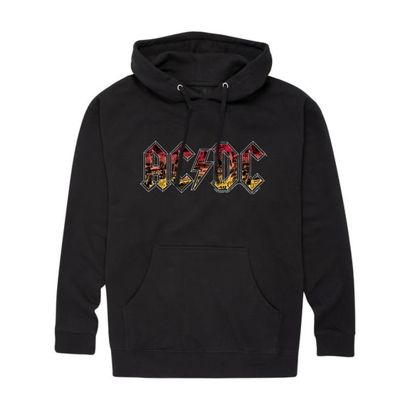 ACDC - Poster Texture - Men's Pullover Hooded Fleece Sweatshirt