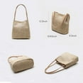 thumbnail image 3 of Straw Beach Bag Buckets Totes Handbag Shoulder Bag Tote Bag Women Summer Handbag, 3 of 7