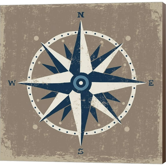 Great Art Now Nautical Compass by Michael Mullan Canvas Wall Art