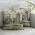 thumbnail image 3 of ONETECH Decorative Throw Pillow Cover Park Graphic White Bench Parks Scene Hand Outdoor Lumbar Pillow Cover for Sofa Couch Bed, 3 of 5