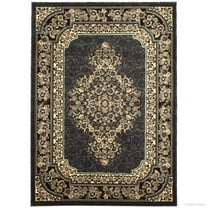 Allstar Rugs Allstar Woven Floral Printed Rug Gray 5' 2"x7' 1" 5' x 8' Brown