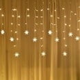 thumbnail image 7 of 13 Ft Snowflake Curtain Light Plug in String Light LED Fairy Night Light, Perfect for Christmas Wedding Party Decoration Chandelier Luminarias - Warm White, 7 of 7