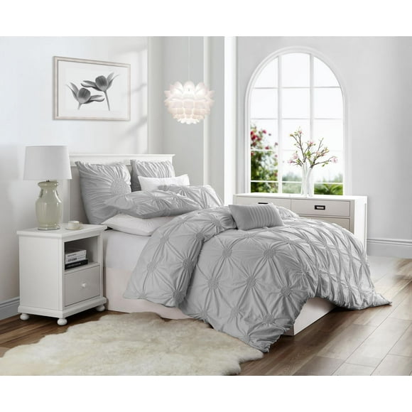 Luxury Floral Ruched High Quality Duvet Cover Set