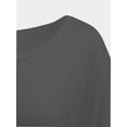 thumbnail image 5 of Womens Short Sleeve Boat Neck Side Shirring Dolman Drape Top, 5 of 6