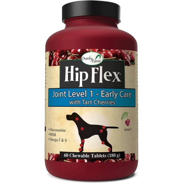 Suplemento Articulación Flexible de Cadera Nivel 1 Cuidado Temprano para Perros 60 Tabletas Masticables NaturVet NVS-6646466