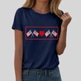 thumbnail image 2 of Duqingm Stars And Stripes Shirt Women's 250 Years America Anniversary 250th Independence Day Vintage V-Neck T-Shirt Dark Blue,XL, 2 of 5