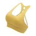 thumbnail image 4 of Toystoory Sujetador deportivo para mujer, elástico sin costuras, acolchado para yoga, correr, Fitness, entrenamiento Uniforme atlético amarillo M, 4 of 6