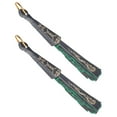 thumbnail image 2 of Greenadscape Elegant Hand Fan Folding Hand Fan Green 2Pcs, 2 of 7