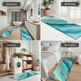thumbnail image 5 of Blue Marble Gold Line Pattern Kitchen Rugs Sets Of 3,Kitchen Runner Rugs Non Skid Washable,Decorative Kitchen Floor Mats for Kitchen,Sink,Laundry,17"x30"+ 17"x47" + 17"x59", 5 of 6