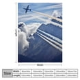 thumbnail image 4 of Creowell Planes Blue Smoke Mountain Throw Blanket for Couch Sofa Bed Office Travel Camping | All Seasons Flannel Blanket  | Exquisite Gifts 50x60in, 4 of 6