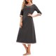 thumbnail image 1 of Vestido de tumbona para mujer con bolsillos, mangas 3/4, camisones sueltos, pijamas para descan MABOTO Vestido, 1 of 7