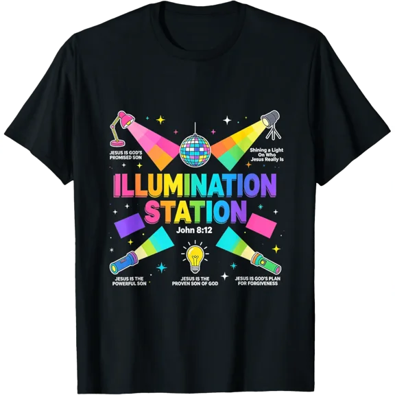 Illumination Station Vbs Shining Light Who Jesus Really T-Shirt