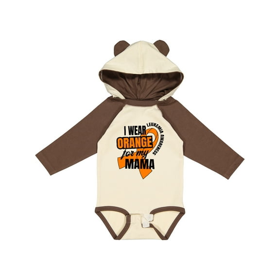 Inktastic I Wear Orange For My Mama Leukemia Awareness Boys or Girls Long Sleeve Baby Bodysuit