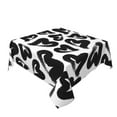 thumbnail image 2 of YFYANG Square Polyester Table Cloth, 54" x 54" Reusable Table Cover Kitchen Dining Room Black Abstract Heart Doodle Decorative Tablecloths for Tables of 2-4 People, 2 of 8