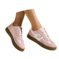 thumbnail image 3 of Women's Casual Shoes Fashion Suede Lace Up Flat Casual Shoes Comfortable Loafers For Daily Walking And Outing, 3 of 9