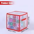 thumbnail image 3 of Christmas Ornament Storage Box Christmas Tree Ornament Organizer Hard Plastic Storage Container with Dividers Design Case for Seasons, 3 of 9