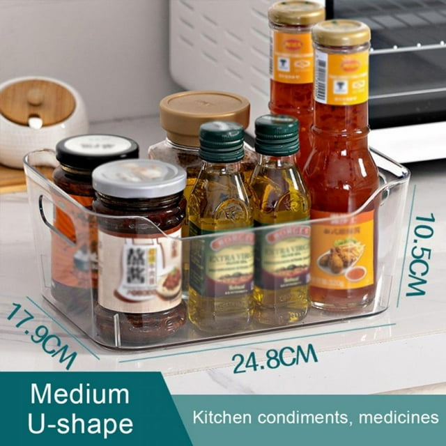 Bacs de Rangement en Plastique – Organisation Parfaite de la Cuisine Ou Rangement du Garde-Manger – Organisateur de Réfrigérateur Organisation du Garde-Manger et Bacs de Rangement Support de Rangement Transparent en Plastique Sans BPA