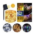 thumbnail image 2 of Elegante cadena de luces solares, cable de cobre flexible de 20 m, 65 LED, color blanco cálido, decoración impermeable con energía solar para jardines domésticos, 2 of 5