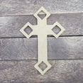 thumbnail image 2 of 3" Four Square Decorative Wall Cross #58, Unfinished Wood Art Shape by Wooden Craft Cutouts, 2 of 2