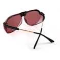 thumbnail image 2 of FEISEDY Women Men Vintage Aviator Sunglasses Side Shield Large Sqaure Frame Punk Style UV400 Protection B2237, 2 of 6