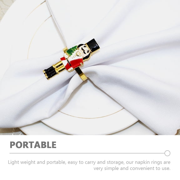 Raindrops Nutcracker Napkin Set of 2 Assorted Colors Holiday Table Decor Accessories for Festive Dining