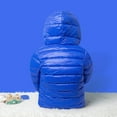 thumbnail image 3 of Youth Winter Jacket Boys Girls Puffer Coat Warm Lightweight Hooded Style Trendy Look For Teens Outerwear Blue 12-13 Y, 3 of 4