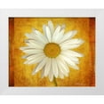 thumbnail image 3 of Vitaly Geyman 18x15 White Modern Wood Framed Wall Art Titled - Daisy in Gold, 3 of 5