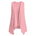 thumbnail image 7 of Karymi Workout Tops for Women Open‑Front Sleeveless Vest Cardigan, Casual Solid Flowy Asymmetric Hem, Draped Layering Vest with Side Pockets Cover‑Up Shirts for Women, 7 of 7