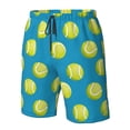 thumbnail image 6 of Uemuo Ball Tennis Pattern Men's Swim Trunks Hawaiian Beach Bathing Suit Swimsuits Beach Quick-Dry Shorts with Pockets-XX-Large, 6 of 9