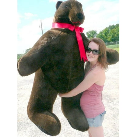 American Made Giant Stuffed Brown Bear 5 Feet Tall 3 Feet Wide Soft Made in USA