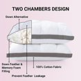 thumbnail image 3 of Yalamila WhatsBedding Hotel Bed Down Feather Shredded Memory Foam Pillow For Sleep,King Size Pillow,20 x 36 Inch- 2 Pack, 3 of 7