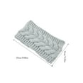 thumbnail image 1 of Bandeau d'Hiver pour Femmes, Élastique, Chaud pour la Tête, Épais, Confortable, Cache-Oreilles, Style Simple, Accessoires pour Cheveux pour Femmes, Blanc Gris, 1 of 6