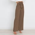 thumbnail image 3 of Pantalones Casual Cintura Suelta Color Puro Elegante Traje De Viaje Pantalones Para El Lugar De Trabajo, 3 of 8