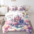 thumbnail image 1 of Erosebridal Girly Pink Castle Bedding Sets Full Size, Fairy Tale Comforter Sets with Sheets, Princess Style Decor, Reversible, 1 of 1