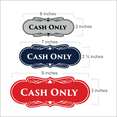 thumbnail image 2 of Designer Cash Only Sign (Black /Gold) - Small, 2 of 5