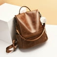 thumbnail image 5 of HONGLONG Womens Casual Backpack Purse, PU Leather Anti-Theft Backpack for Women, Stylish Travel Shoulder Bag Brown, 5 of 8