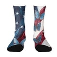 thumbnail image 2 of Hogleaql Winter Socks for Men Women Marijuana Weed Leaf Printed Cotton Crew Boot Scoks Maple Leaf Athletic Hiking Socks Navy One Size, 2 of 3