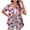 Pink, variant on Qulqfy Short Sleeve Summer Shirts for Women Casual Hawaiian Print Fashion Turn Down Collar Drop Shoulder Button Short Sleeve Tops for Women