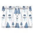 thumbnail image 7 of Yayeee Kitchen Curtains Tier Pair Light Filtering 27"x36" Rod Pocket Short Cafe Window Panel, White Snowman, 7 of 7