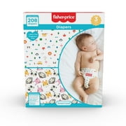Fisher-Price Size 3 Diapers for Infants, 208 Ct